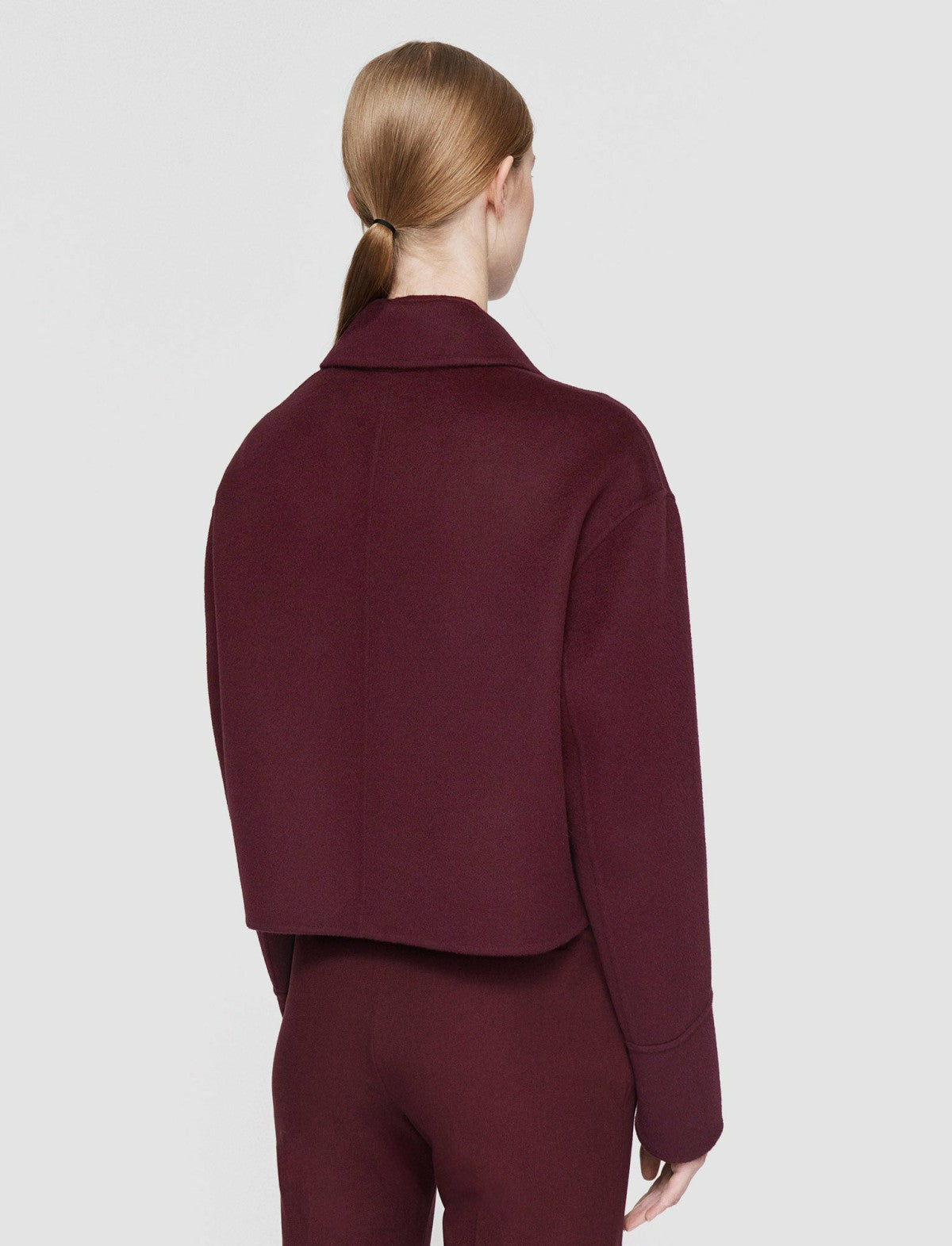 JOSEPH Fashion Women Double Face Cashmere Gerrard Jacket Merlot