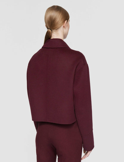 JOSEPH Fashion Women Double Face Cashmere Gerrard Jacket Merlot