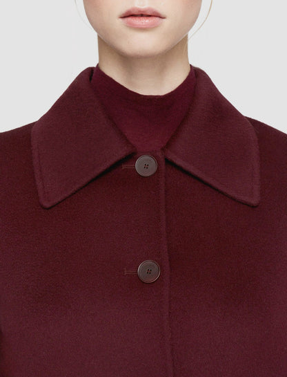 JOSEPH Fashion Women Double Face Cashmere Gerrard Jacket Merlot