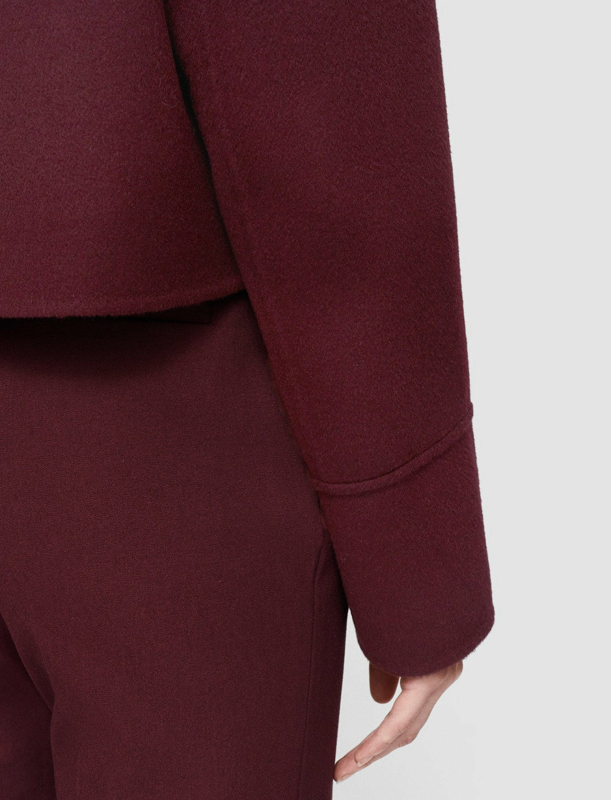 JOSEPH Fashion Women Double Face Cashmere Gerrard Jacket Merlot