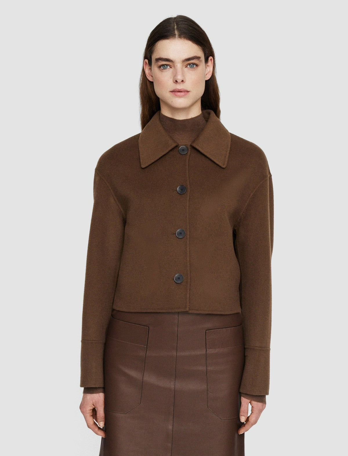 JOSEPH Fashion Women Double Face Cashmere Gerrard Jacket Arabica