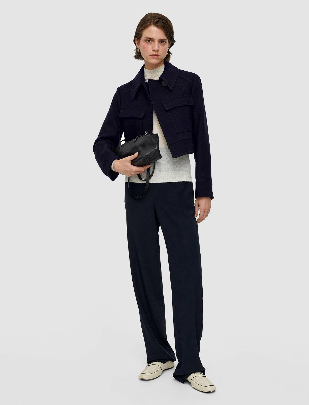 JOSEPH Fashion Women Heritage Wool Cranbrook Jacket Navy