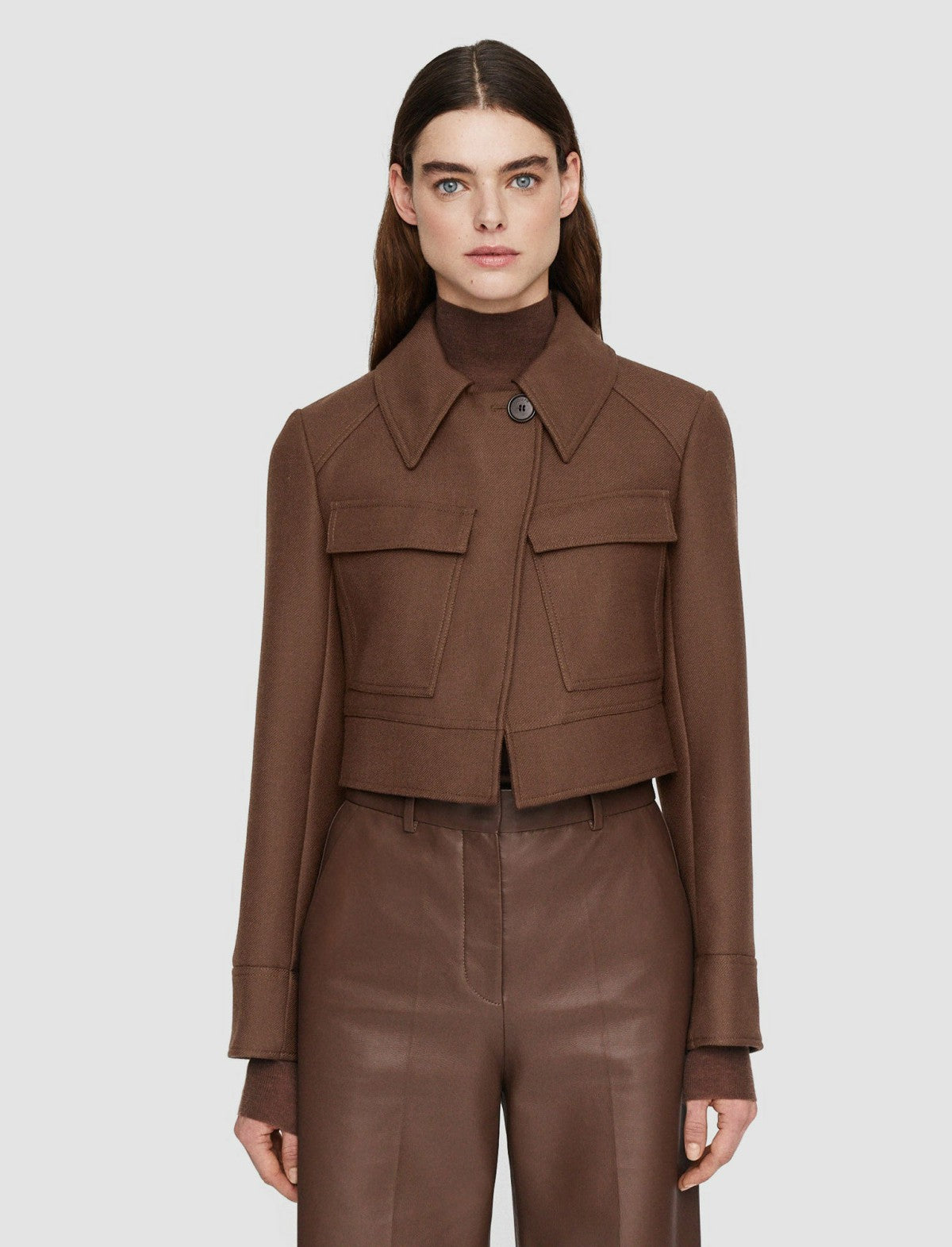 JOSEPH Fashion Women Heritage Wool Cranbrook Jacket Arabica