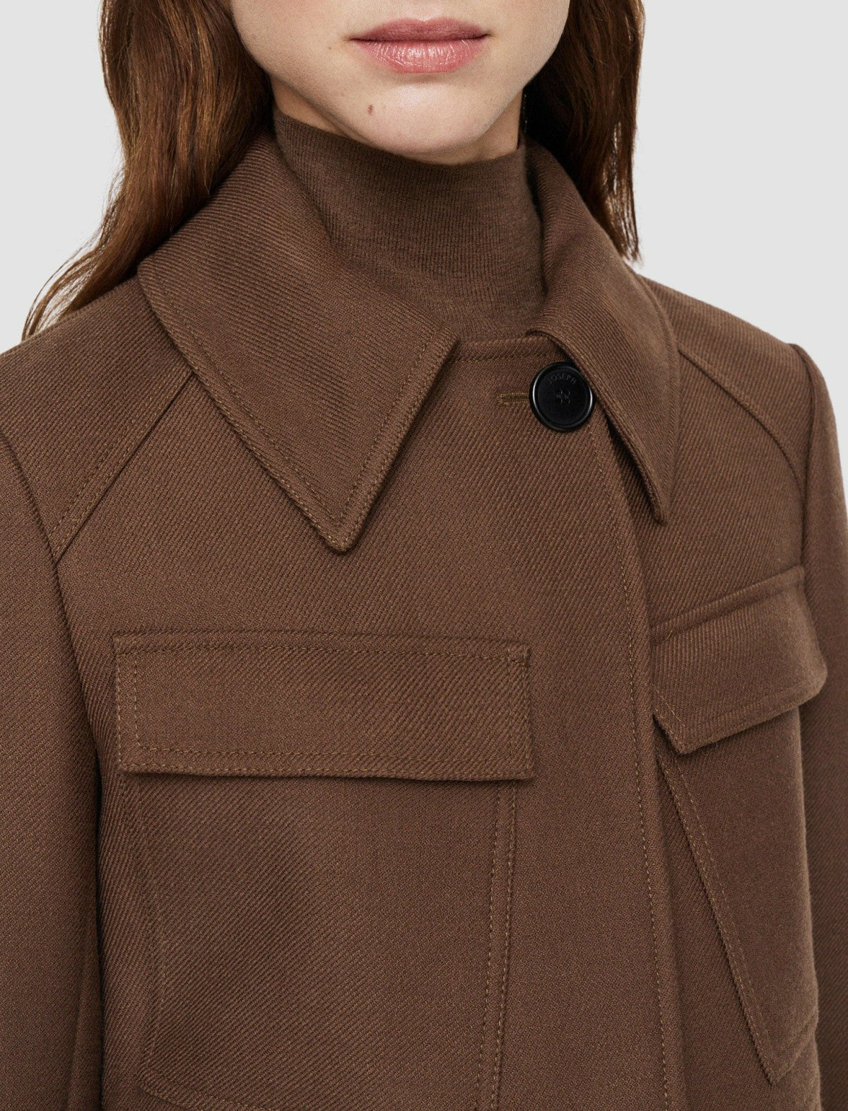JOSEPH Fashion Women Heritage Wool Cranbrook Jacket Arabica