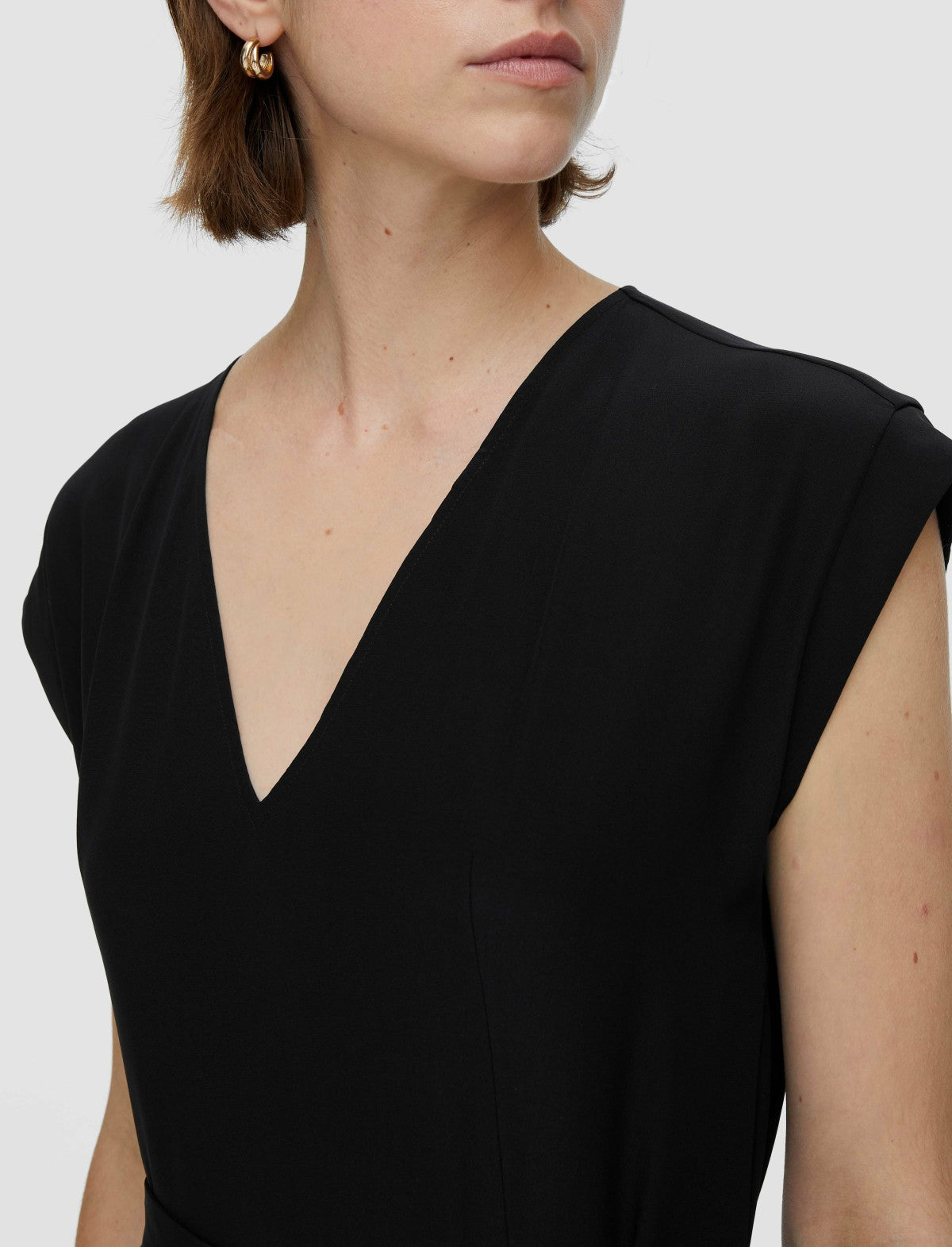 JOSEPH Fashion Women Silk Crepe de Chine Goodman Dress Black