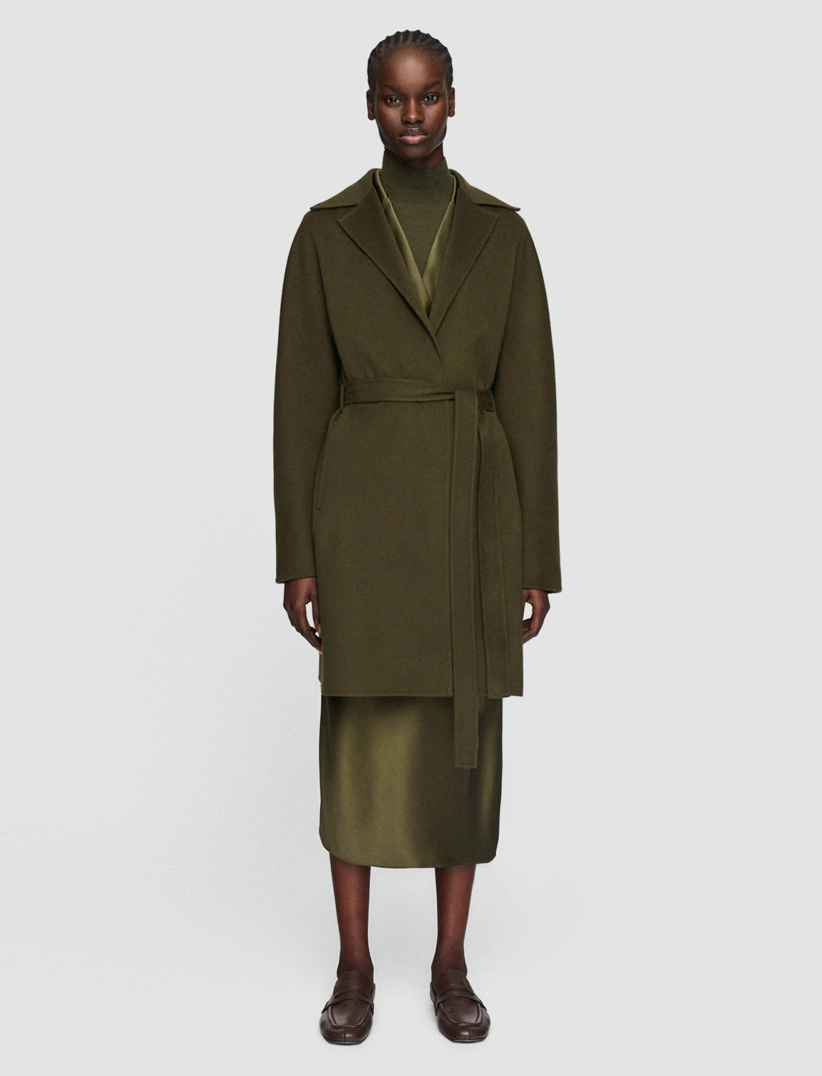 JOSEPH Fashion Women Light Double Face Cranwood Coat Hass Avocado