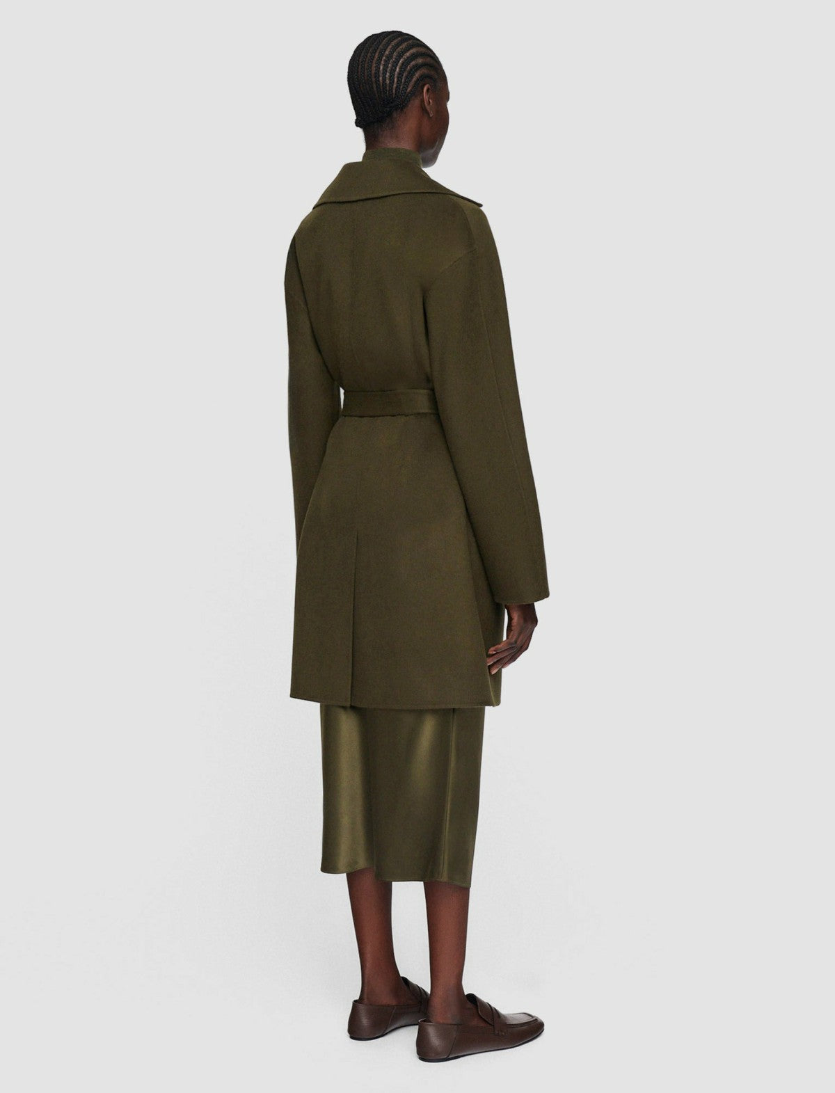 JOSEPH Fashion Women Light Double Face Cranwood Coat Hass Avocado