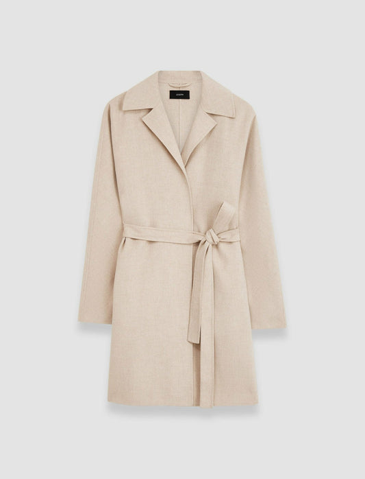 JOSEPH Fashion Women Light Double Face Cranwood Coat Oat Melange