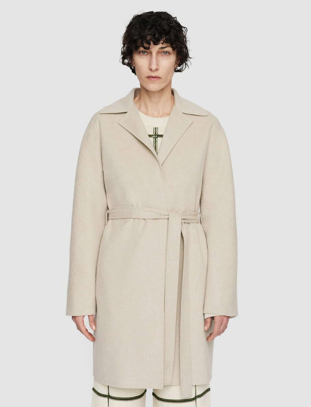 JOSEPH Fashion Women Light Double Face Cranwood Coat Oat Melange