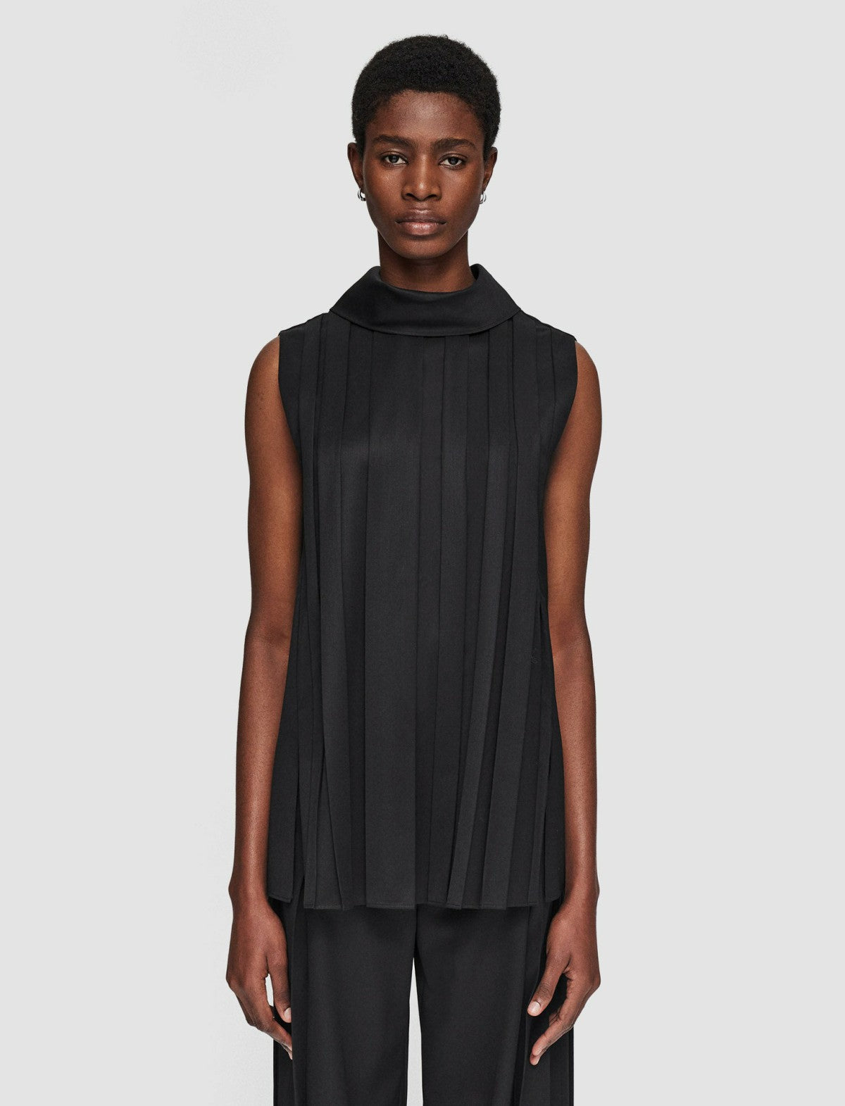 JOSEPH Fashion Women Joseph Plissé Bergere Blouse Black