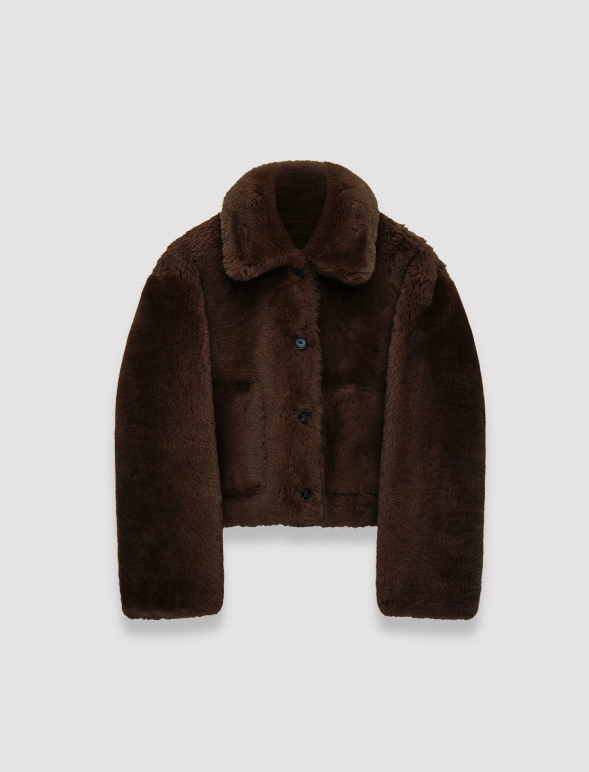 JOSEPH Fashion Women Alloway Reversible Shearling Jacket Arabica