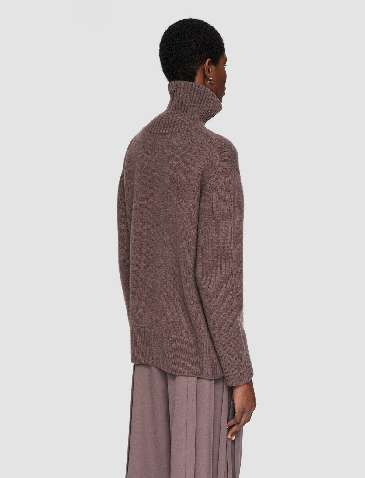 JOSEPH Fashion Women Luxe Cashmere High Neck Jumper Carob