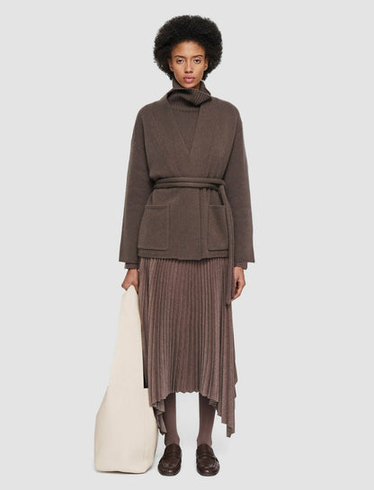 JOSEPH Fashion Women Luxe Cashmere Cardigan Carob