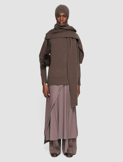 JOSEPH Fashion Women Luxe Cashmere Scarf Carob