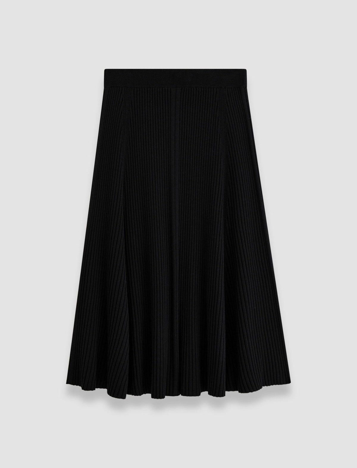 JOSEPH Fashion Women Merino Silk Rib Skirt Black