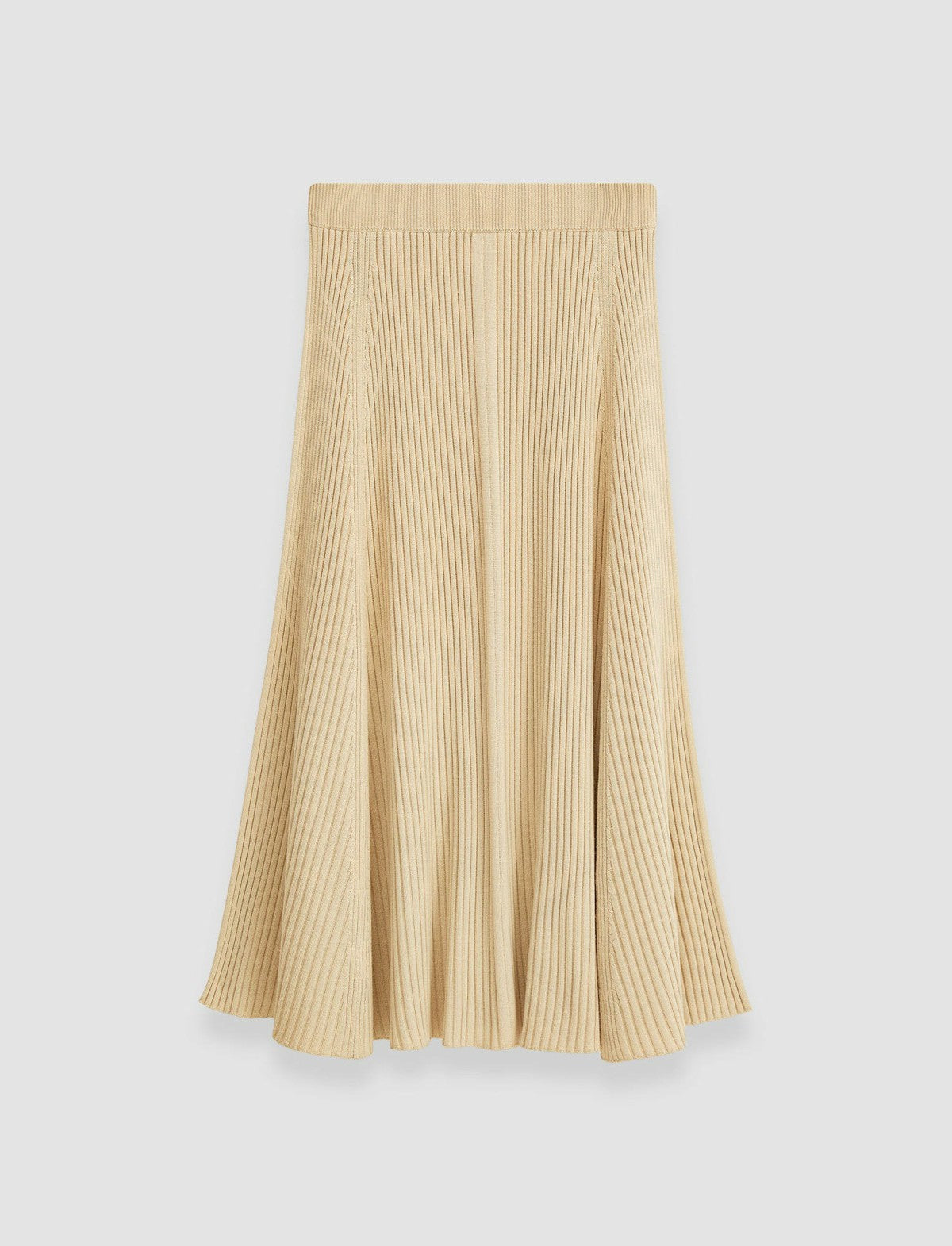JOSEPH Fashion Women Merino Silk Rib Skirt Champagne