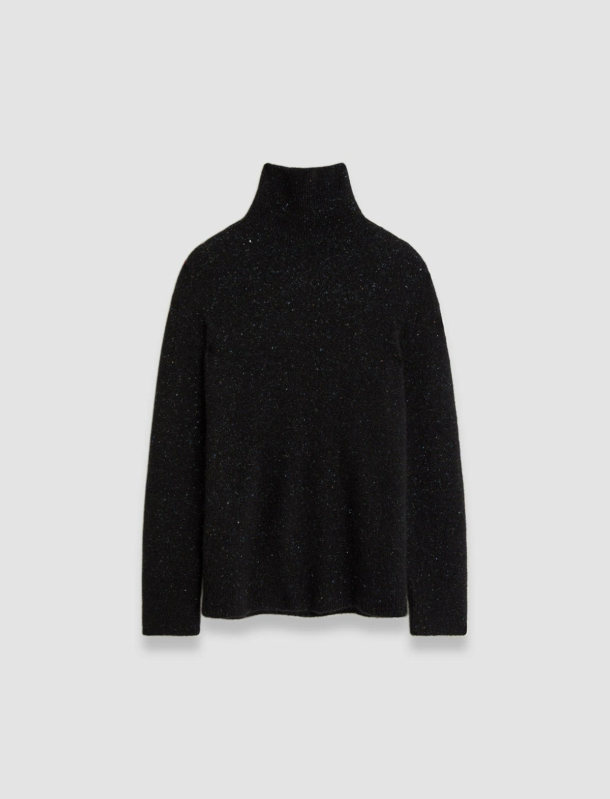 JOSEPH Fashion Women Alpaca Tweed Knit High Neck Jumper Black
