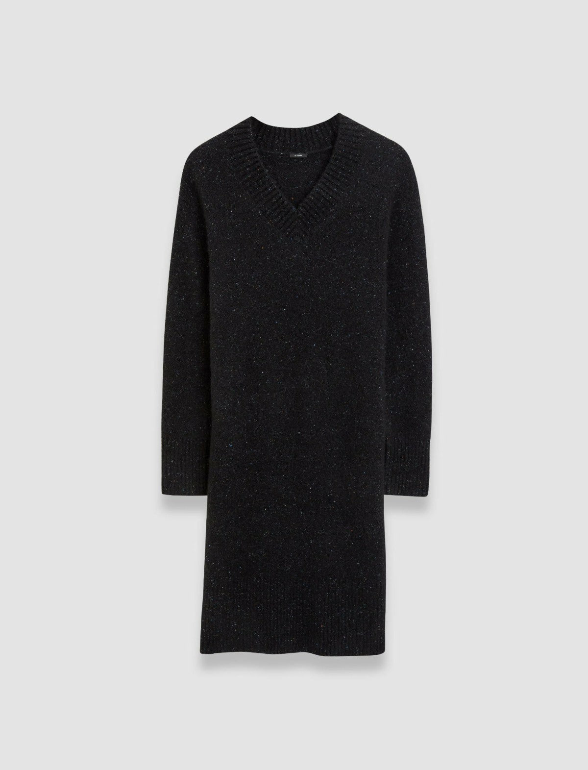 JOSEPH Fashion Women Alpaca Tweed Knit Dress Black