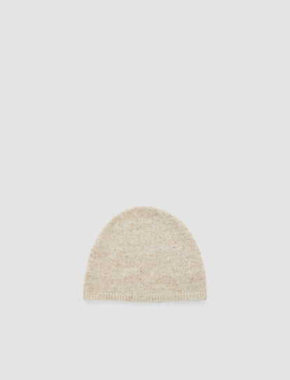 JOSEPH Fashion Women Alpaca Tweed Knit Hat Champagne Melange