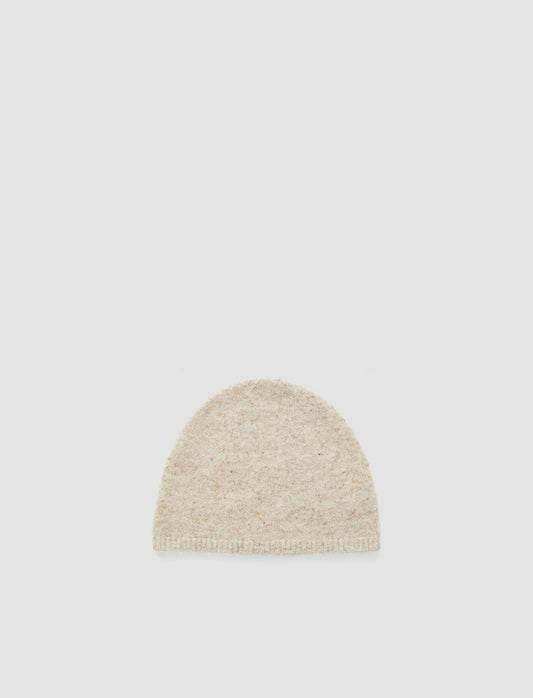 JOSEPH Fashion Women Alpaca Tweed Knit Hat Champagne Melange
