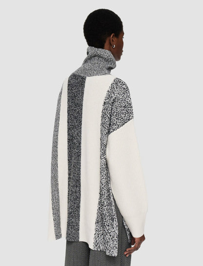 JOSEPH Fashion Women Joseph Bold Stripes High Neck Jumper Ivory/Black