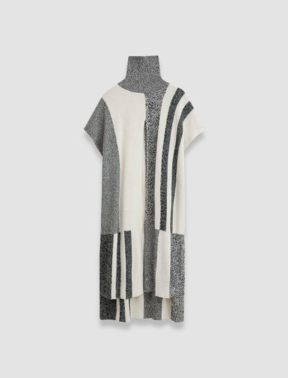 JOSEPH Fashion Women Joseph Bold Stripes Poncho Ivory/Black