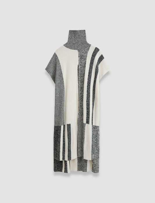 JOSEPH Fashion Women Joseph Bold Stripes Poncho Ivory/Black
