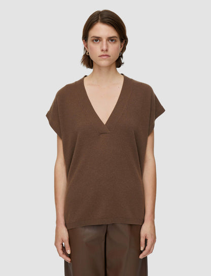 JOSEPH Fashion Women Light Pure Cashmere Vest Arabica