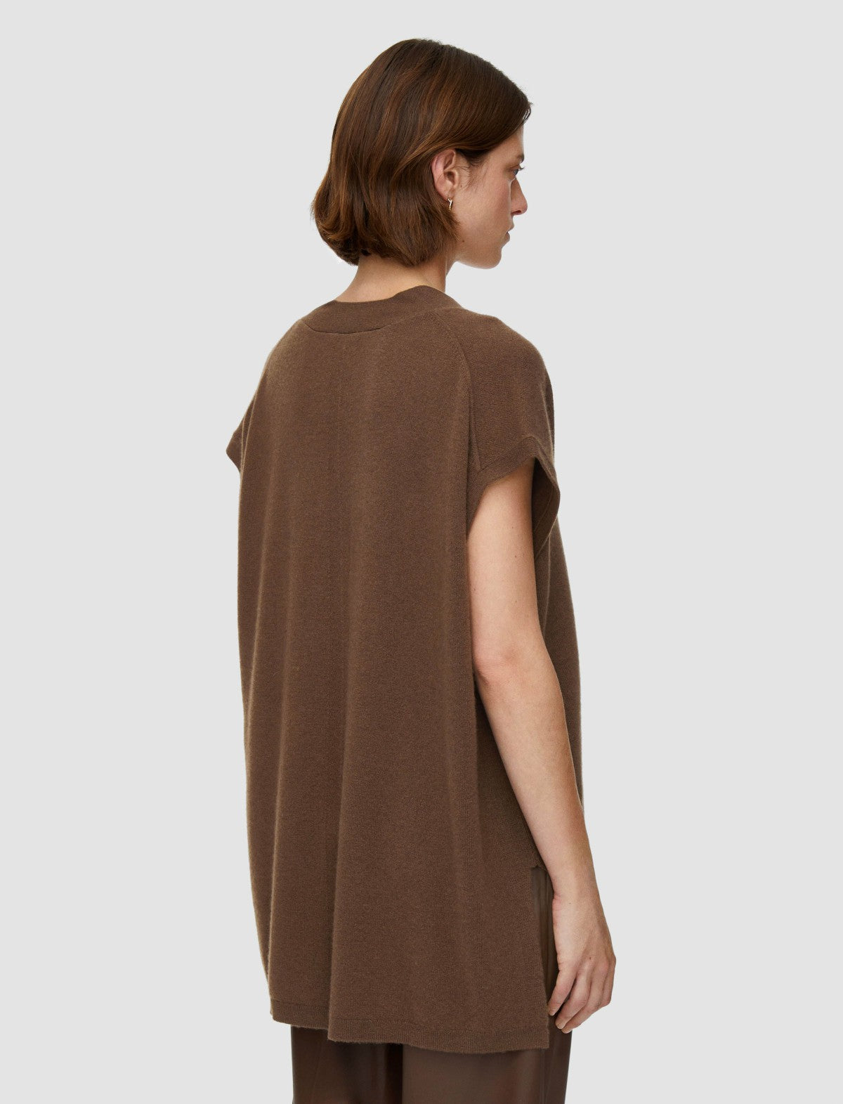 JOSEPH Fashion Women Light Pure Cashmere Vest Arabica
