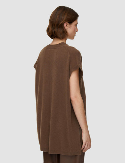 JOSEPH Fashion Women Light Pure Cashmere Vest Arabica