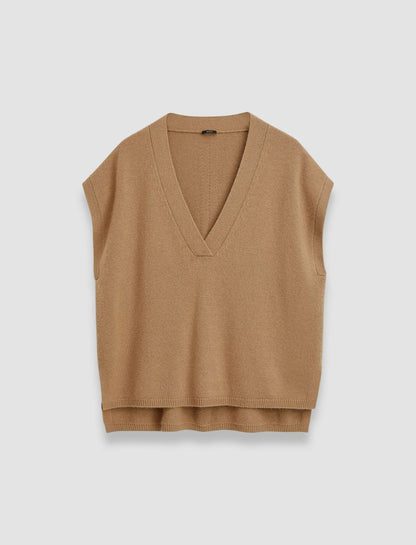JOSEPH Fashion Women Light Pure Cashmere Vest Oak