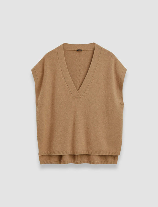 JOSEPH Fashion Women Light Pure Cashmere Vest Oak