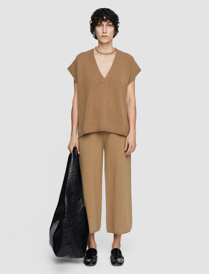 JOSEPH Fashion Women Light Pure Cashmere Vest Oak