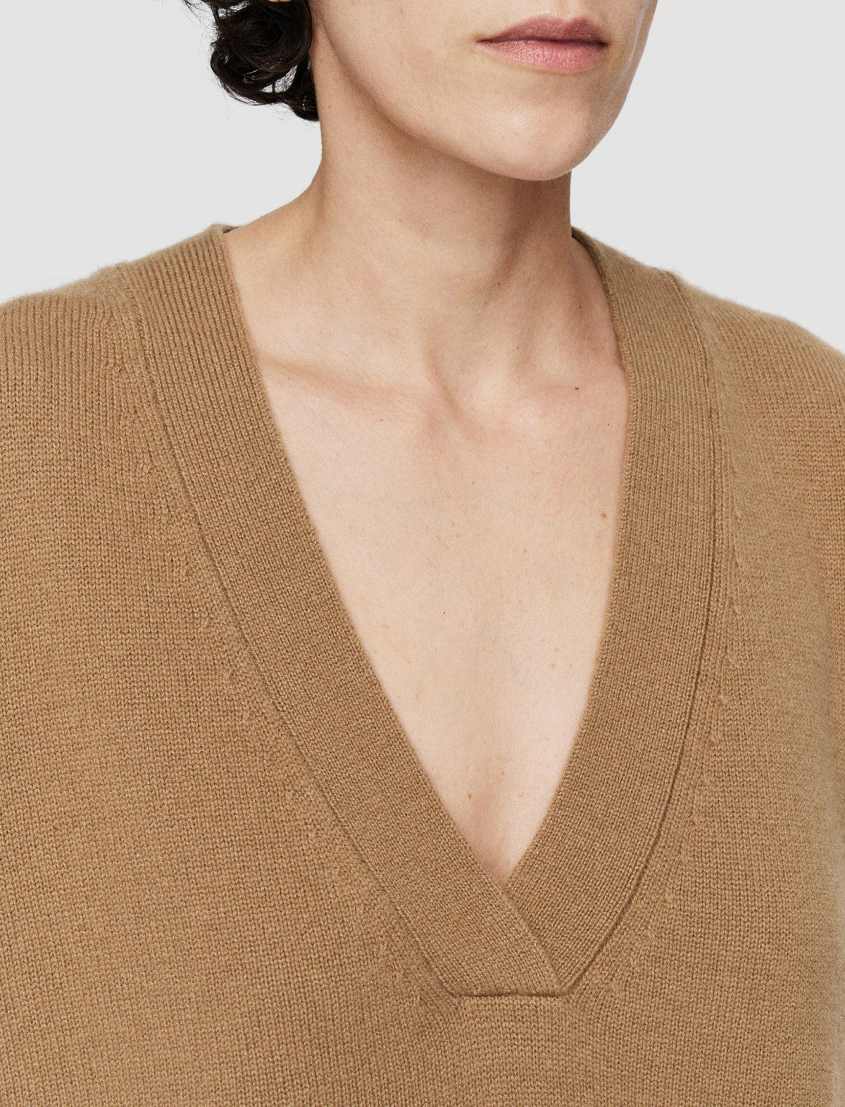 JOSEPH Fashion Women Light Pure Cashmere Vest Oak