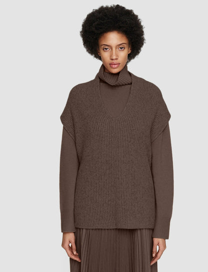 JOSEPH Fashion Women Luxe Cashmere Vest Carob