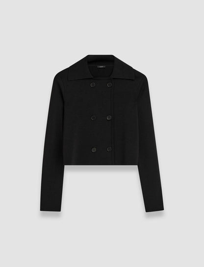 JOSEPH Fashion Women Milano Knit Stretch Short Jacket Black