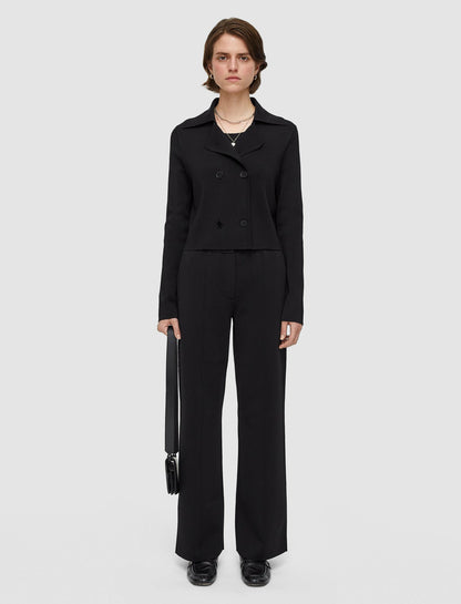 JOSEPH Fashion Women Milano Knit Stretch Short Jacket Black