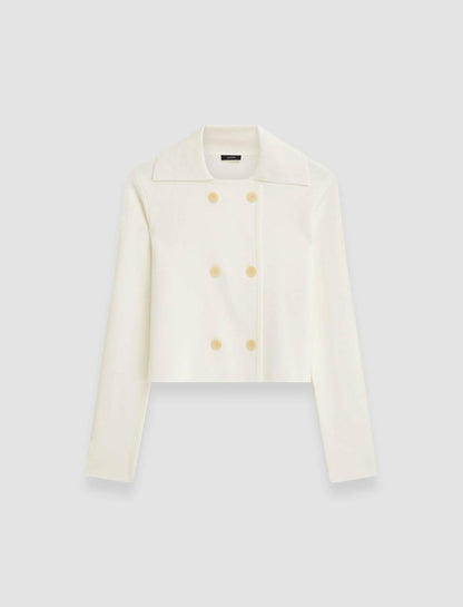 JOSEPH Fashion Women Milano Knit Stretch Short Jacket Ivory
