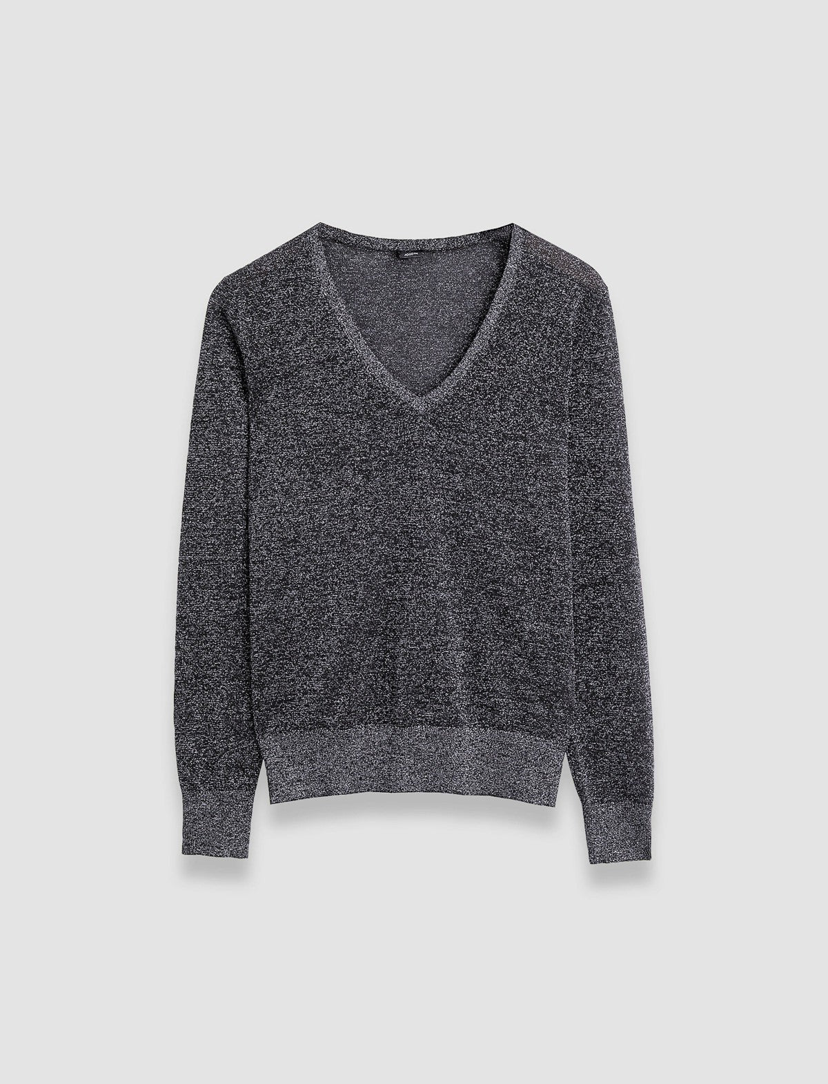 JOSEPH Fashion Women Lurex Knit V Neck Jumper Aurora
