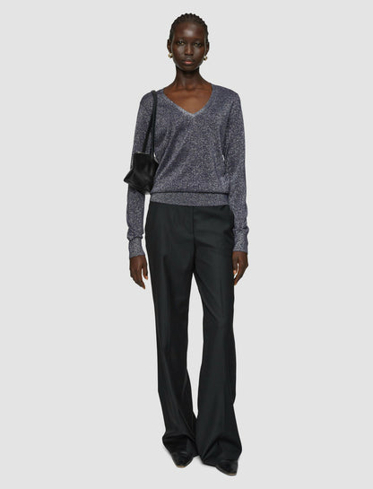 JOSEPH Fashion Women Lurex Knit V Neck Jumper Aurora
