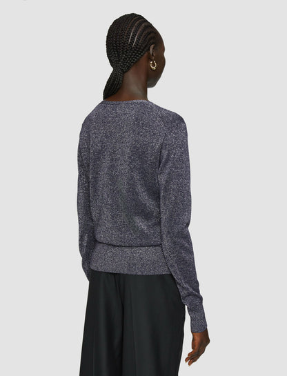 JOSEPH Fashion Women Lurex Knit V Neck Jumper Aurora