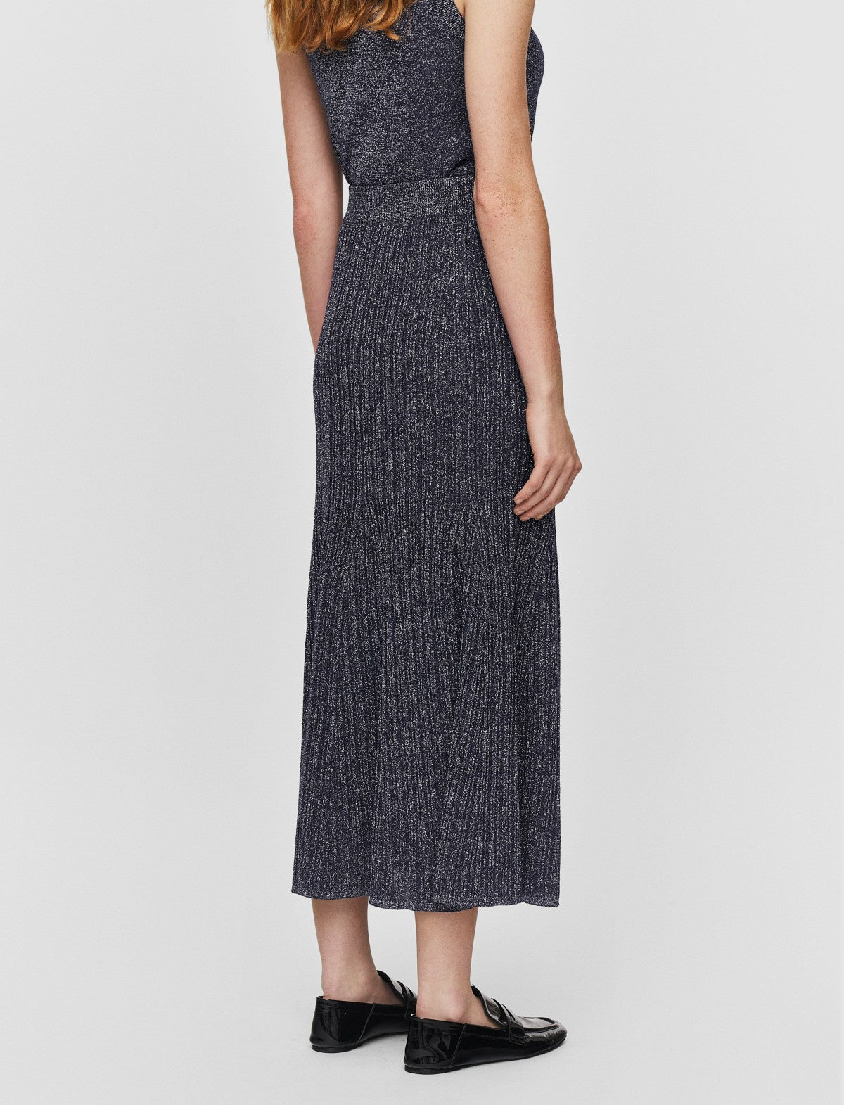 JOSEPH Fashion Women Lurex Knit Skirt Aurora