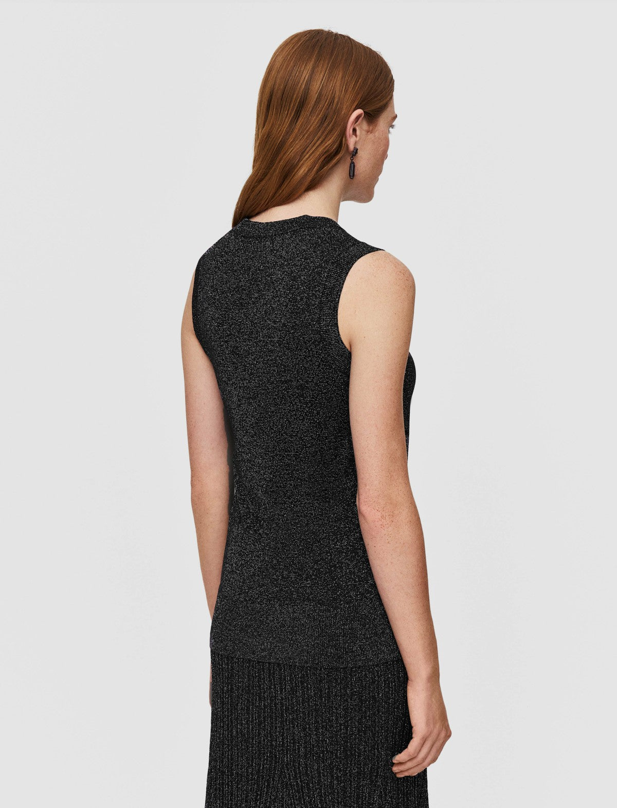 JOSEPH Fashion Women Lurex Knit Tank Top Aurora