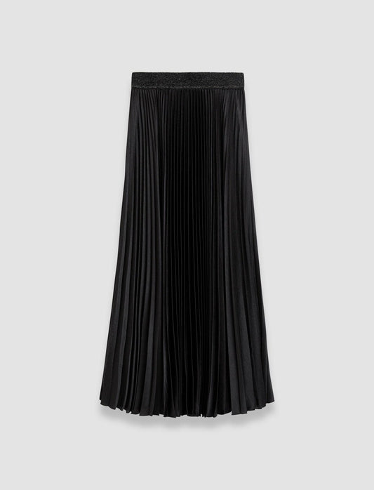 JOSEPH Fashion Women Amelie Pleated Lurex Skirt Black