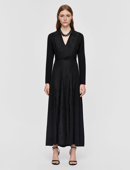 JOSEPH Fashion Women Lace Knit Dress Black