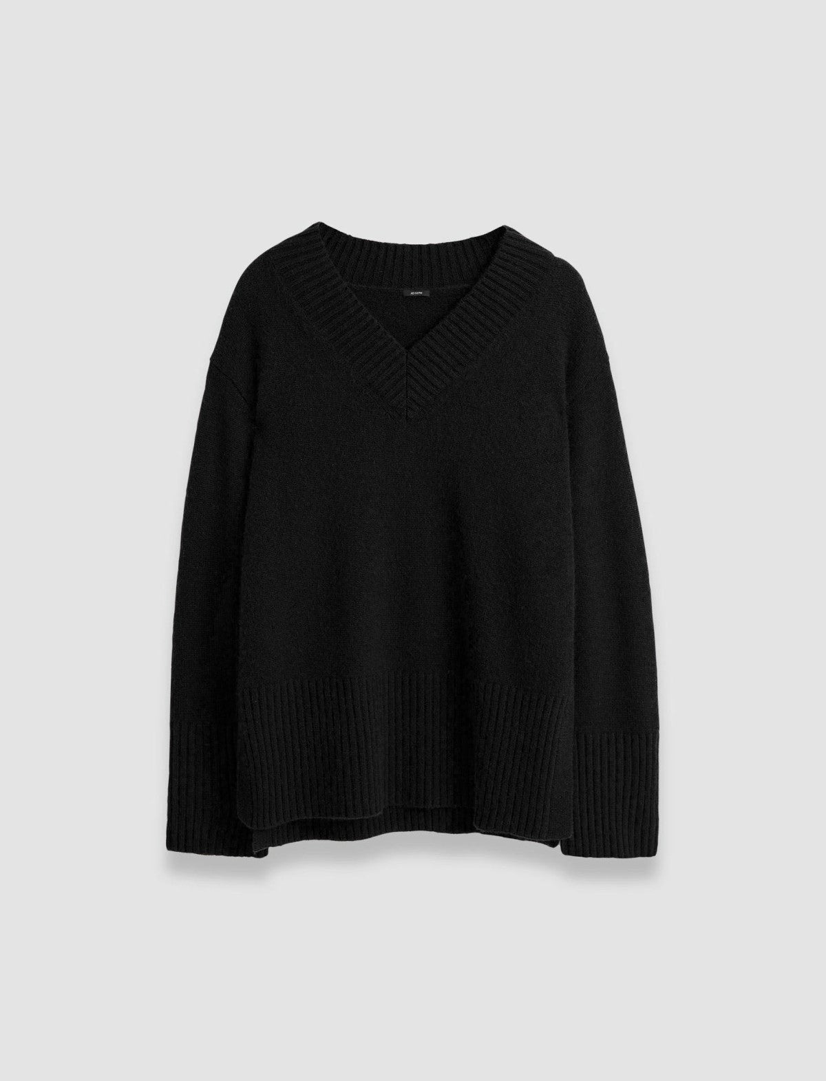 JOSEPH Fashion Women Luxe Cashmere V Neck Jumper Black