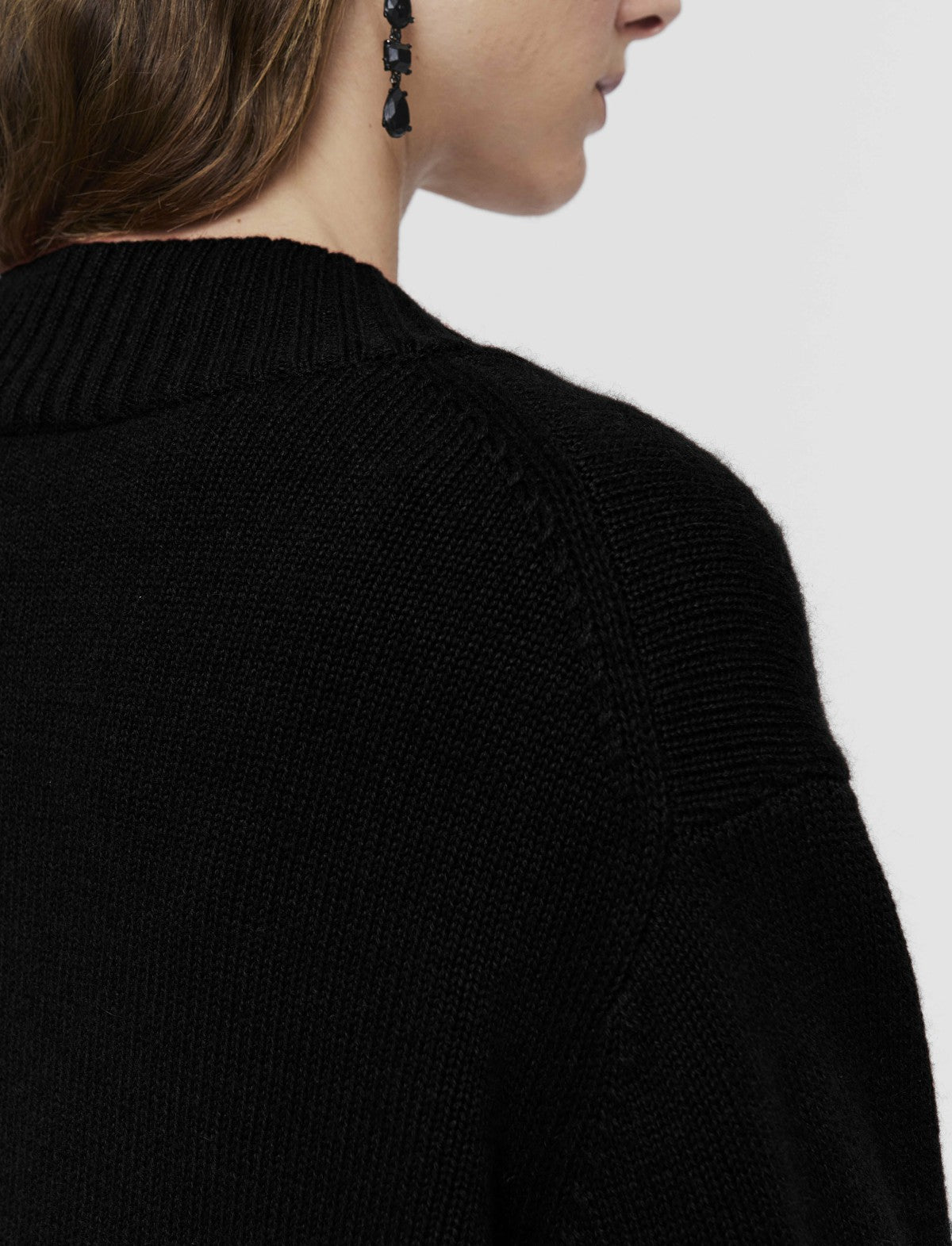 JOSEPH Fashion Women Luxe Cashmere V Neck Jumper Black