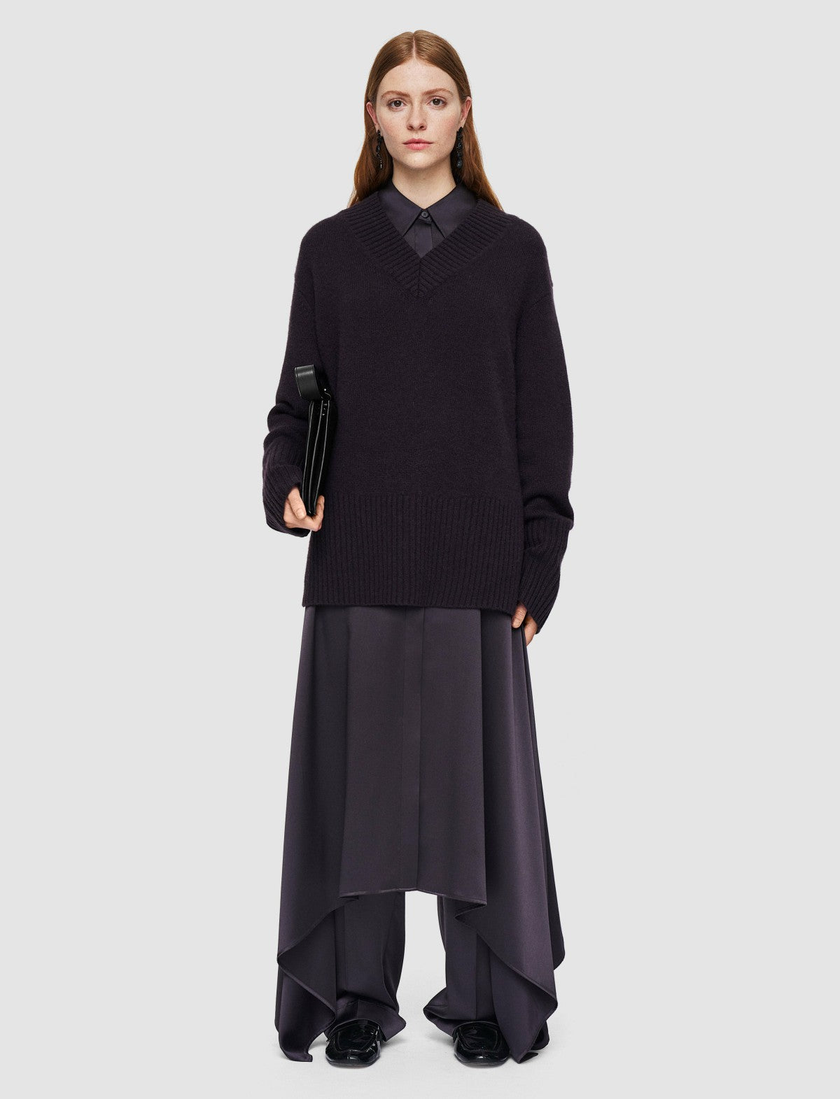 JOSEPH Fashion Women Luxe Cashmere V Neck Jumper Aurora