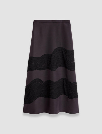 JOSEPH Fashion Women Madone Evening Silk Blend Lace Skirt Aurora