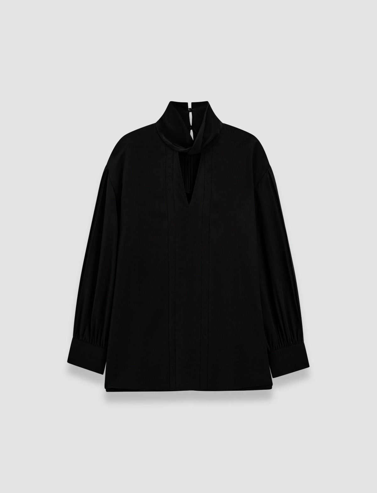 JOSEPH Fashion Women Rivoli Silk Crepe de Chine Blouse Black